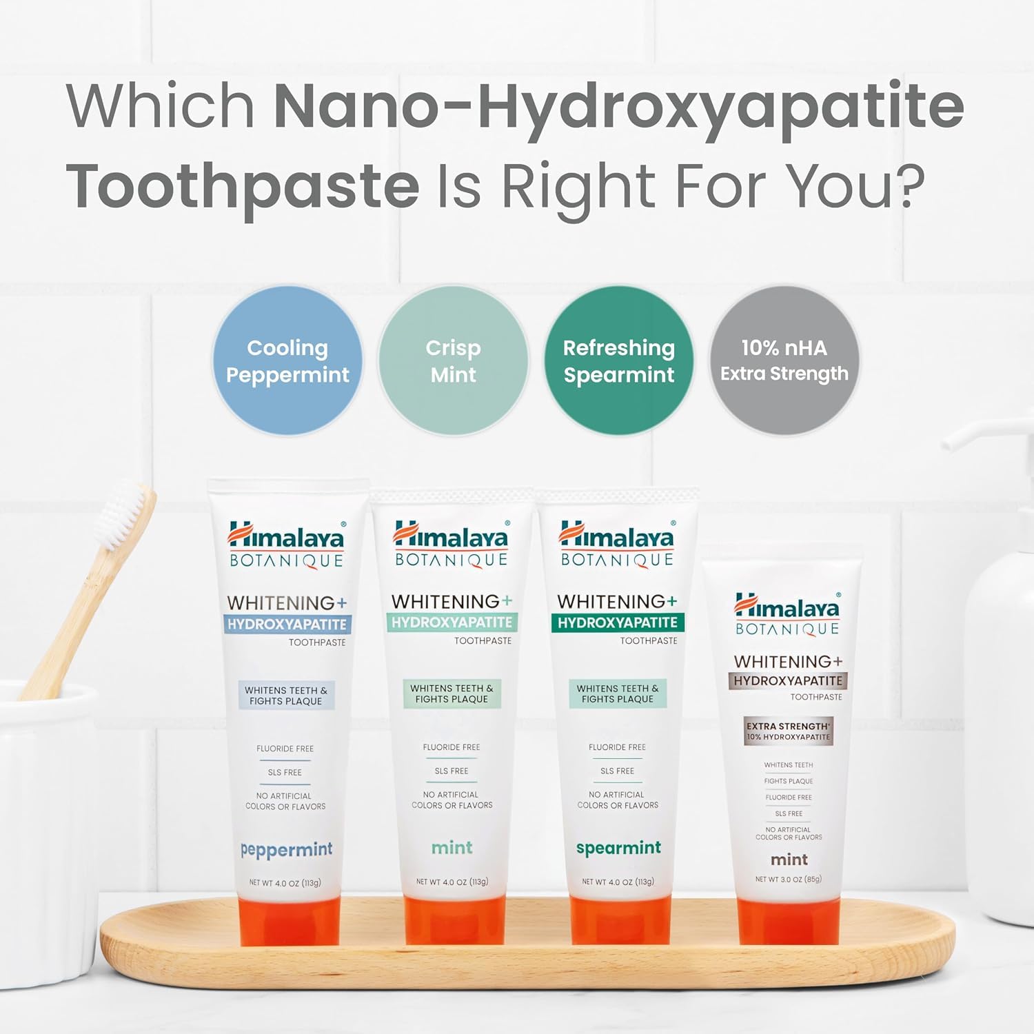 Himalaya tubo en baño moderno transmitiendo rutina diaria y estética natural