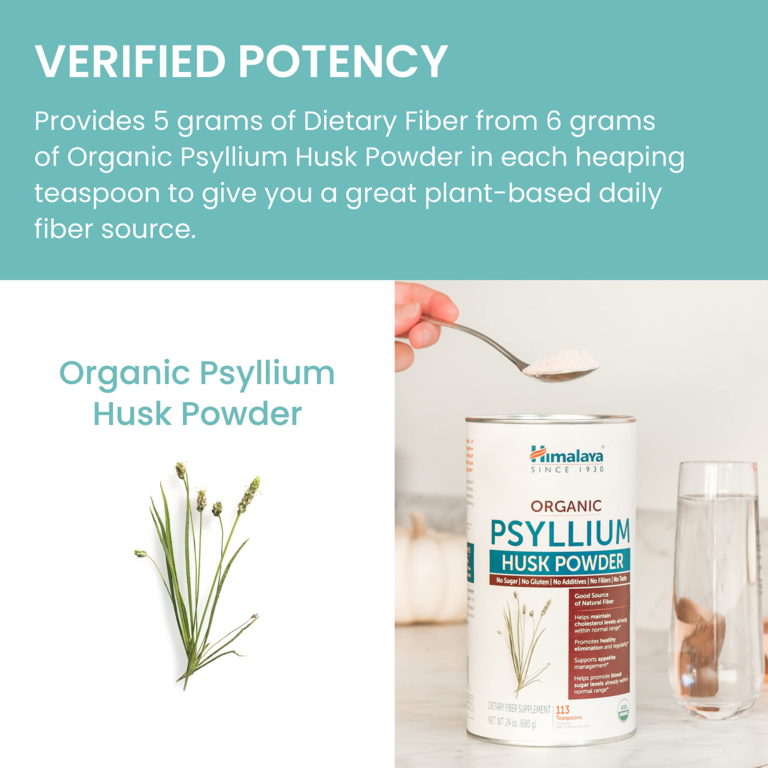Himalaya producto en cocina junto a batido vegetal indicando versatilidad