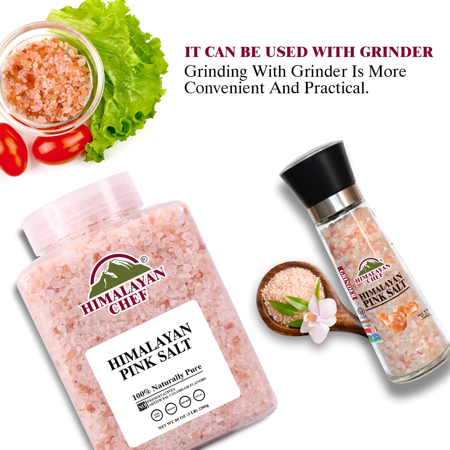Himalayan Chef etiqueta con certificaciones kosher halal ISO visibles