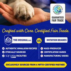 Himalayan Dog Chew perro masticando prueba de entretenimiento y duración