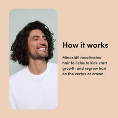 HIMS & HERS etiqueta del frasco con ingredientes y marca clara para confianza y transparencia