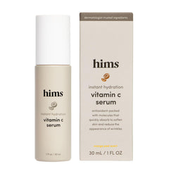 hims envase frontal del sérum mostrando el diseño y aplicador