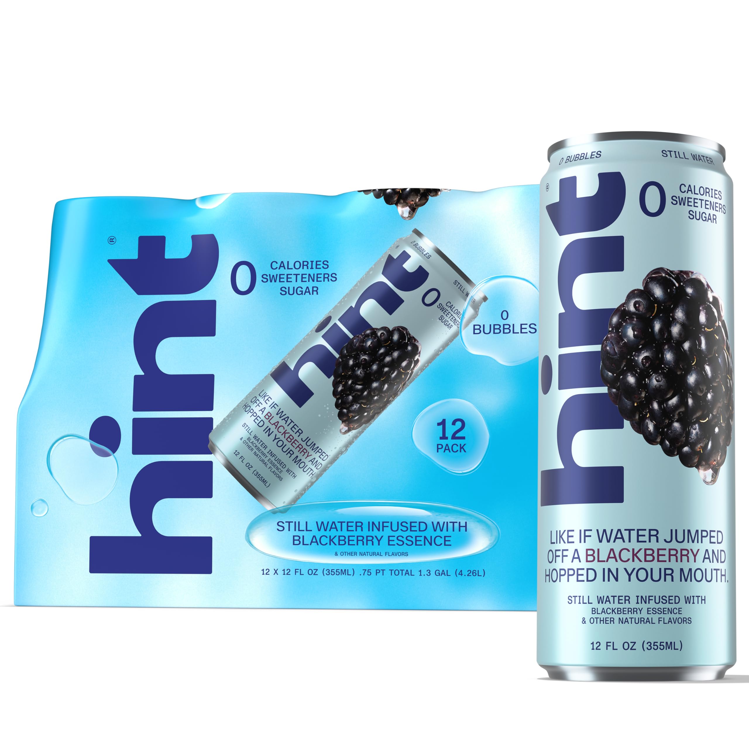 Hint lata frontal Blackberry mostrando diseño atractivo y conveniencia