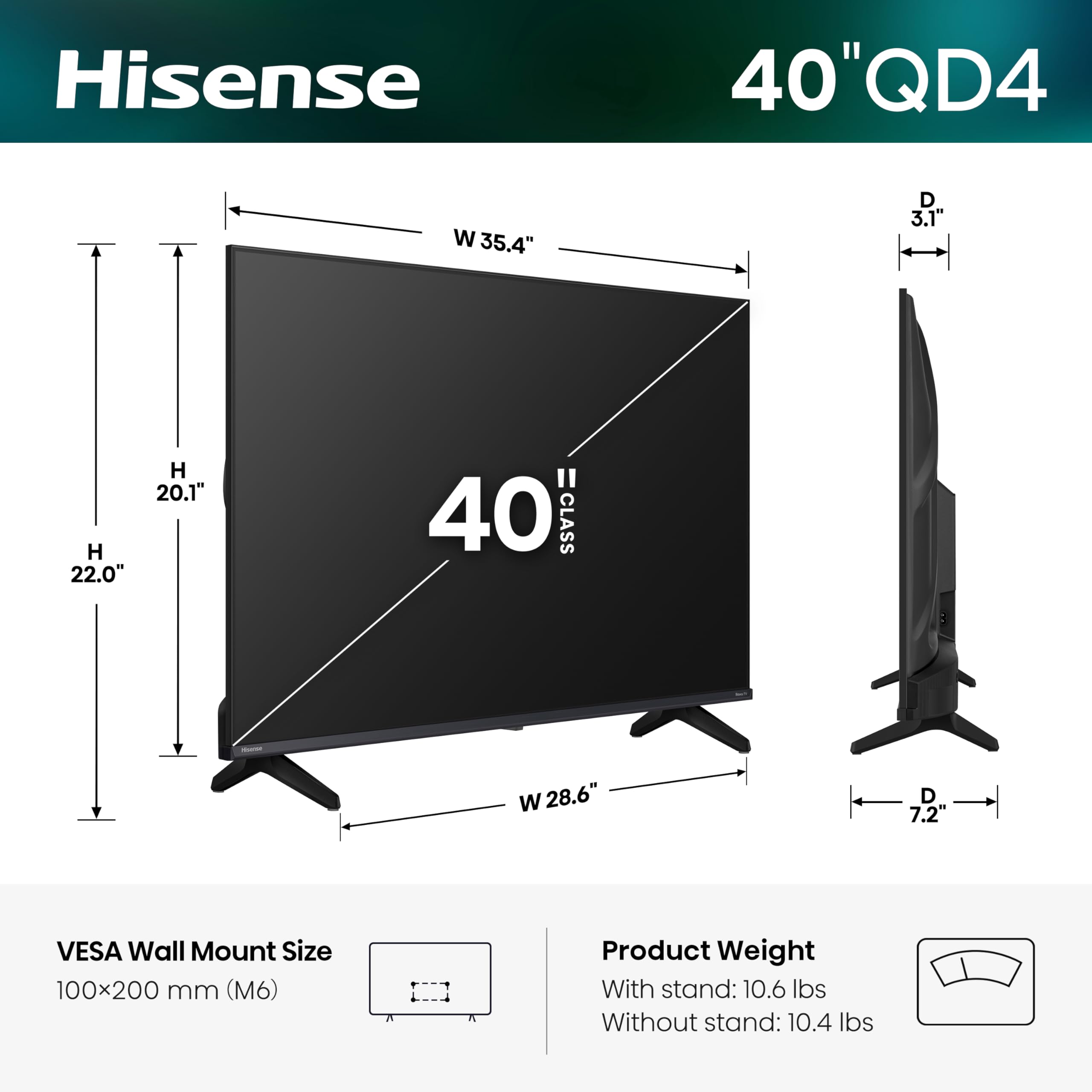 Hisense primer plano de panel FHD mostrando textura y nitidez mejorada