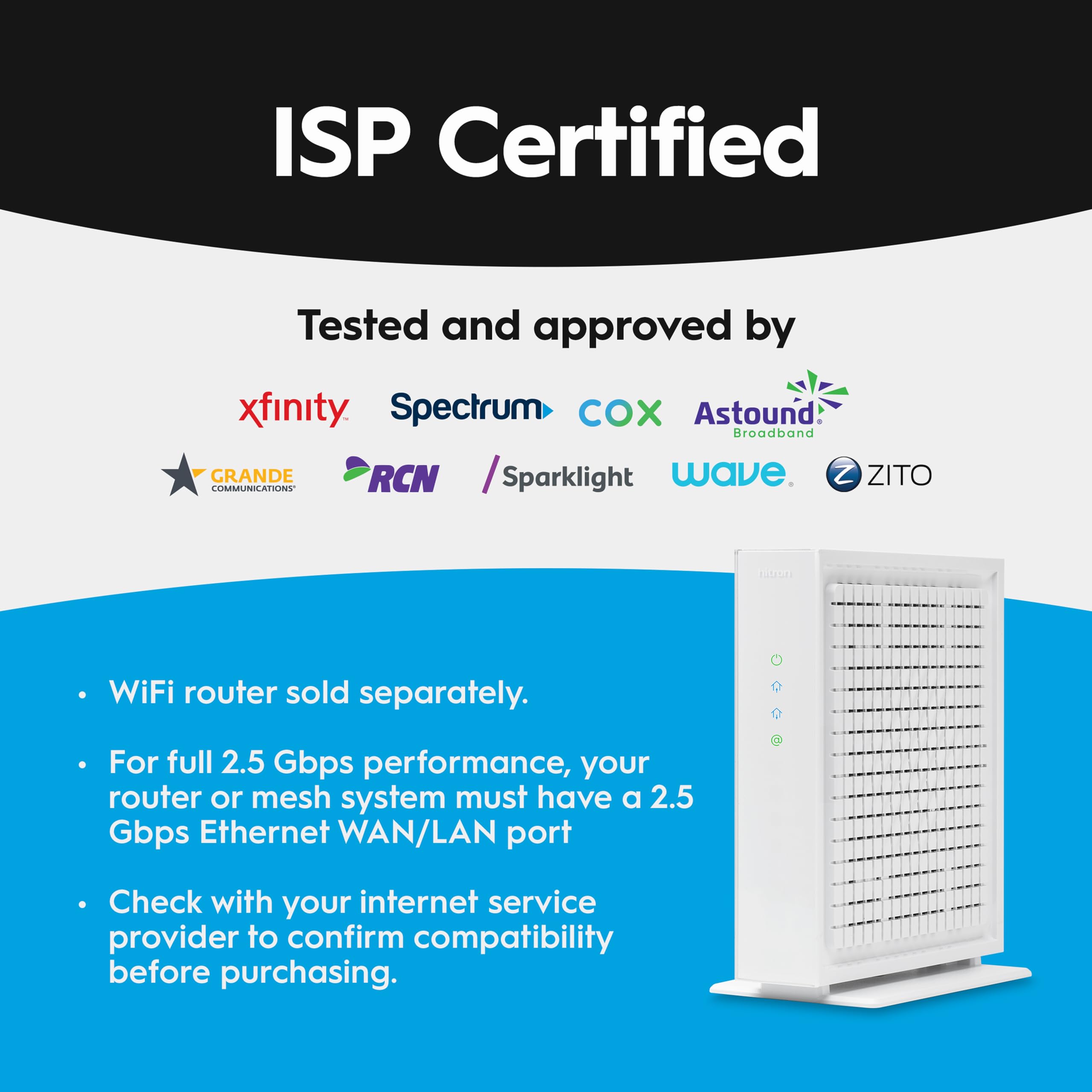 Hitron módem coda56 conectado a router demostrando integración