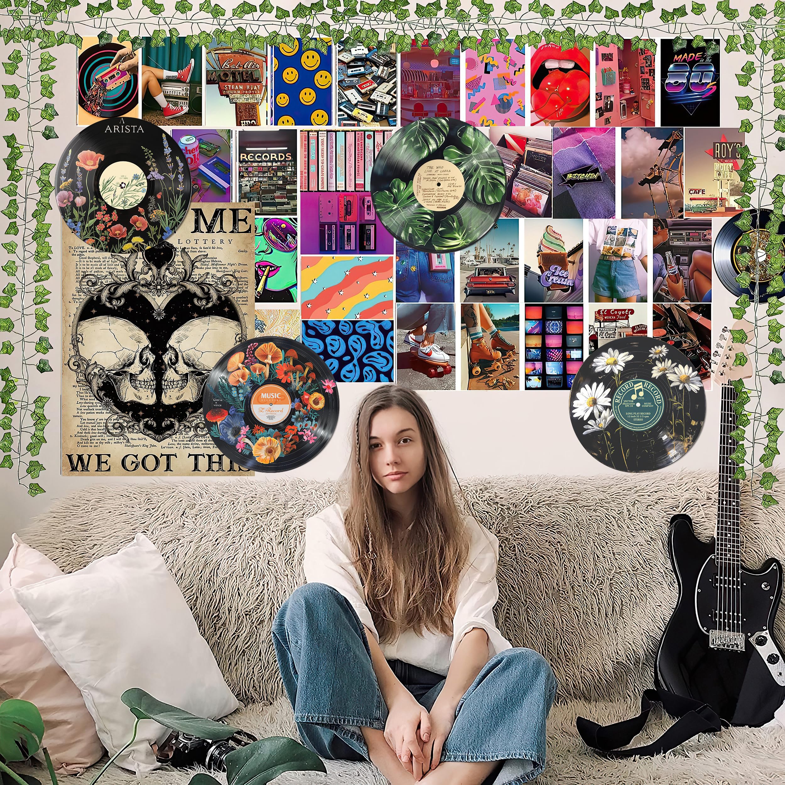 HK Studio póster ambientado en salón aporta estilo bohemio relajado