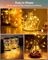 HOBAYS guirnalda dentro de mason jar creando centro de mesa acogedor
