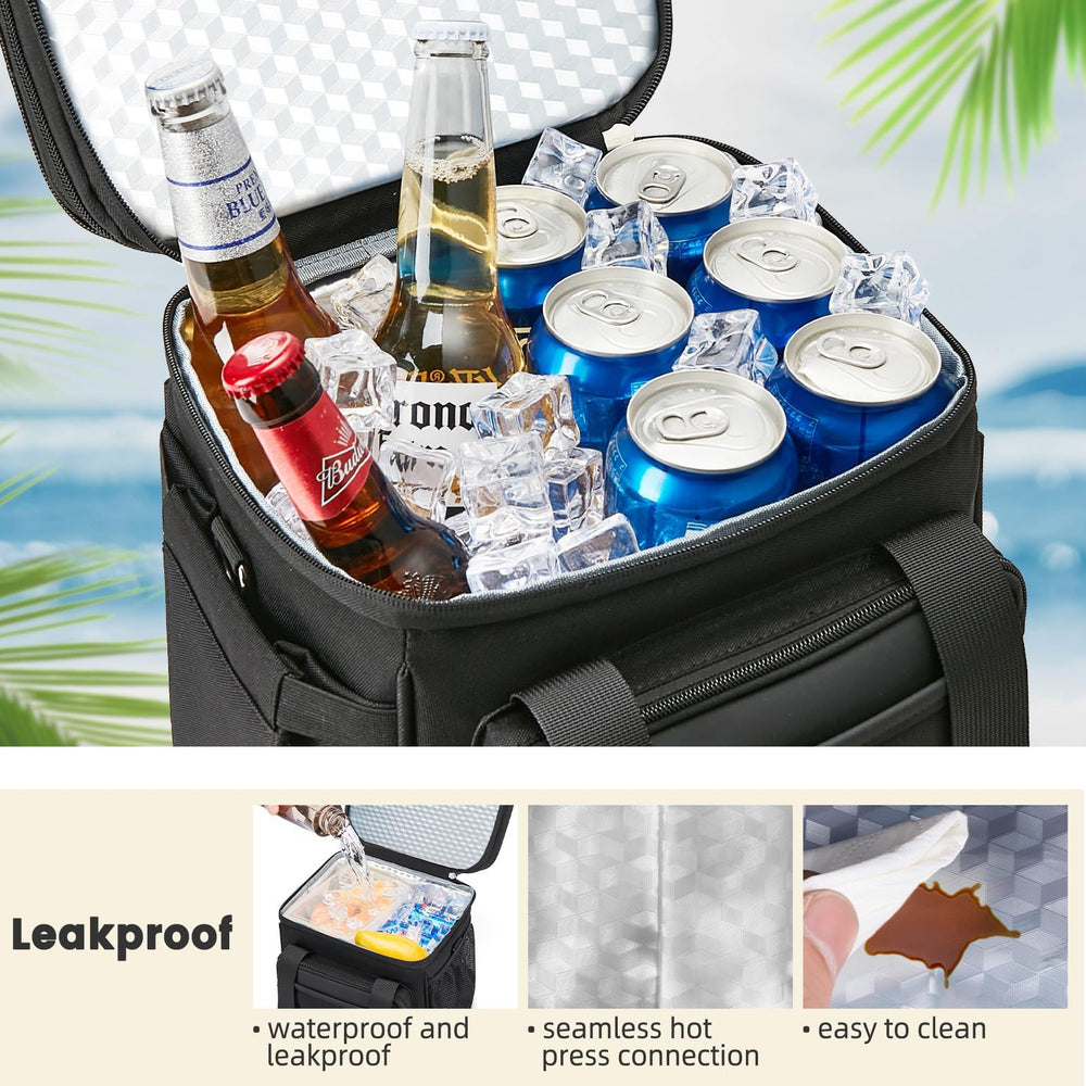 holuxer comparación de tamaño con latas que muestra capacidad expandible