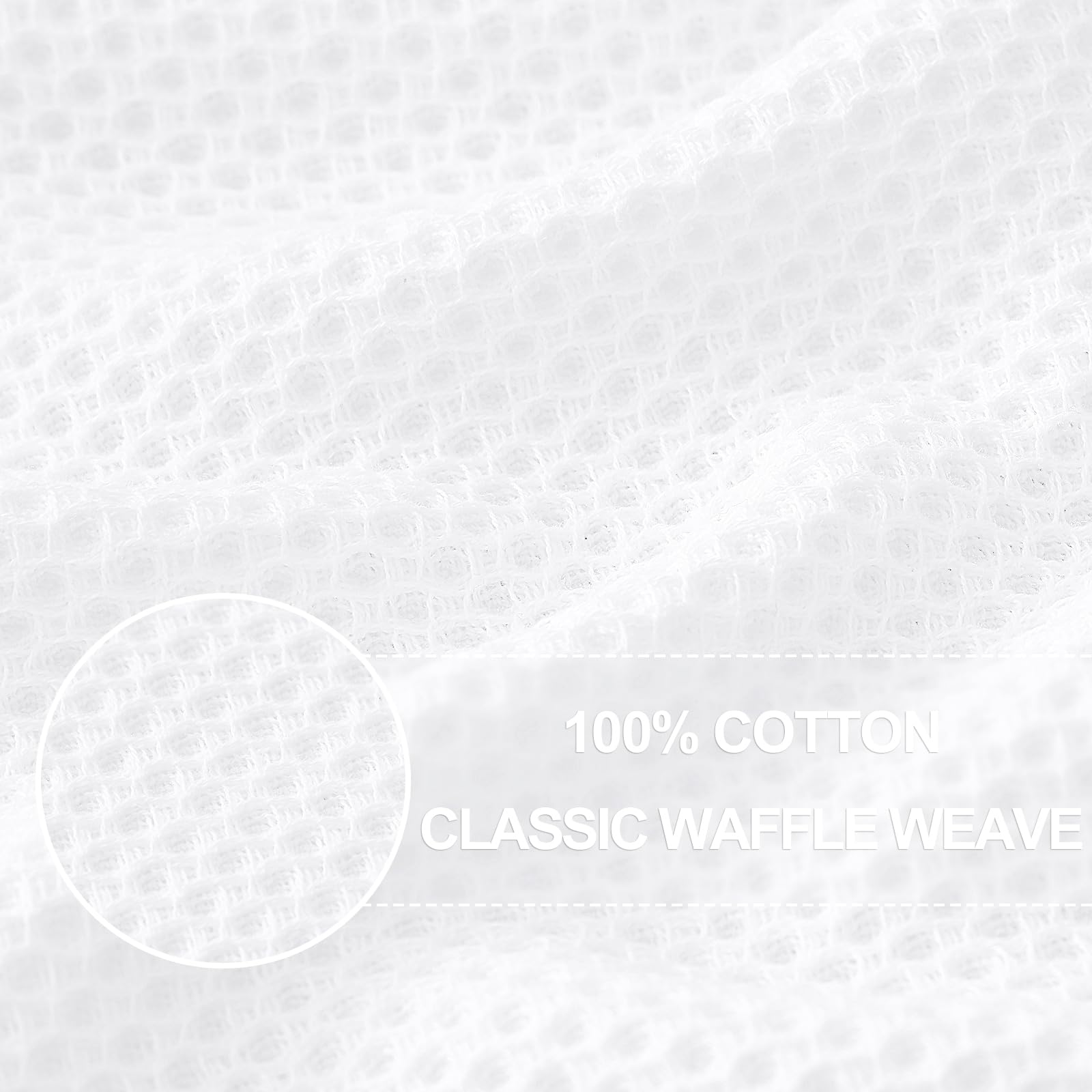 Homaxy tejido waffle primer plano mostrando textura y suavidad absorbente