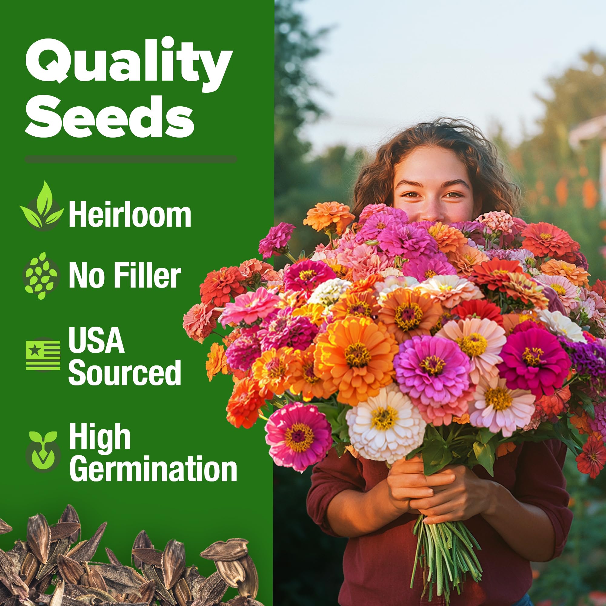 HOME GROWN etiqueta e instrucciones claras para siembra y cuidados