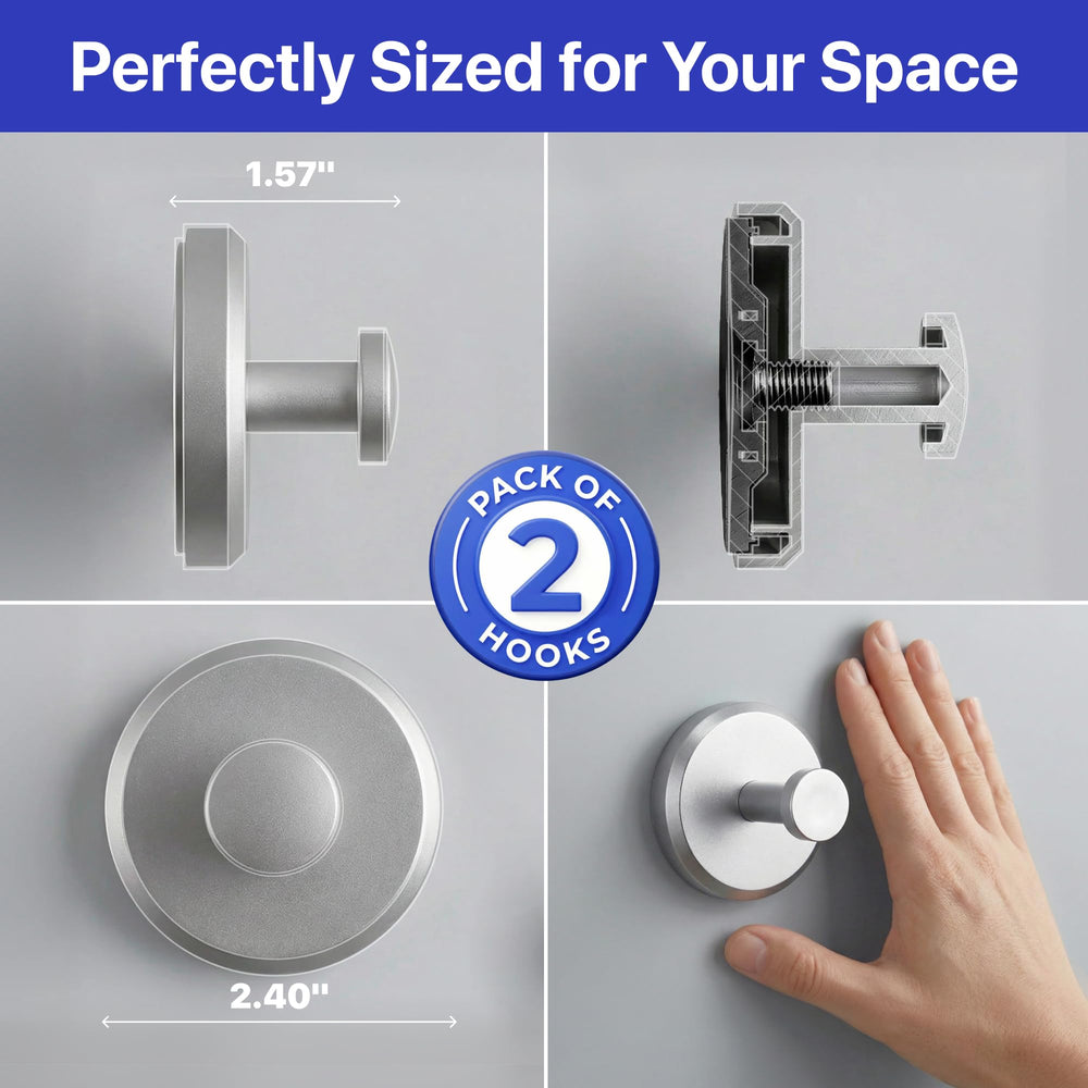 HOME SO empaque del pack de 2 ganchos presentando contenido y accesorios incluidos