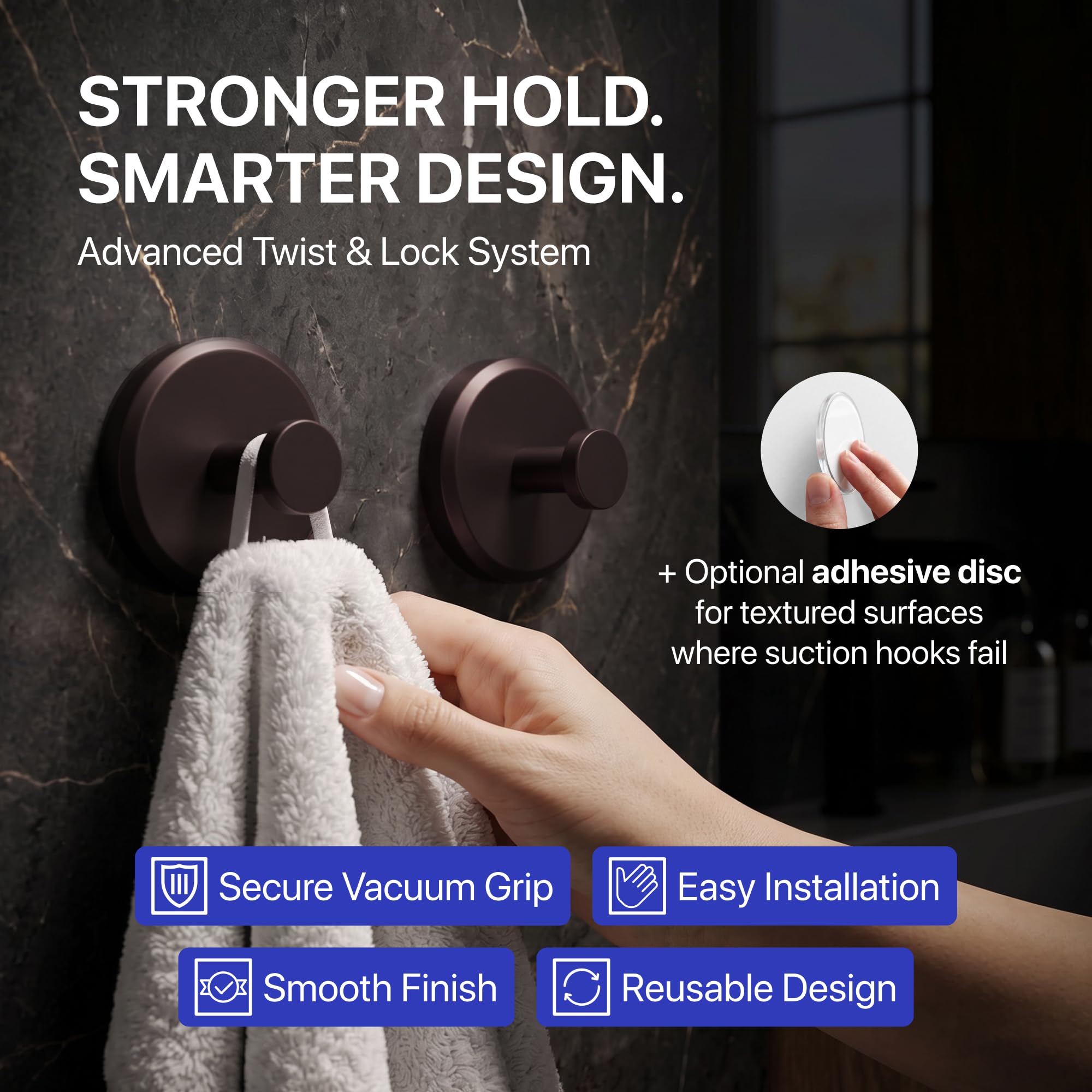 HOME SO detalle de ventosa que muestra material flexible y fuerte agarre