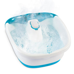 Homedics vista frontal del spa de pies con diseño compacto y beneficios relajantes