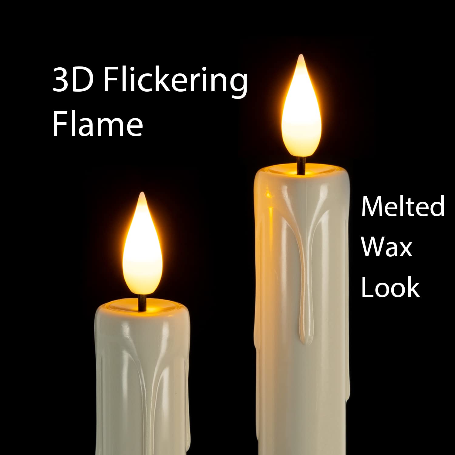 Homemory vela con flama 3D LED realista que aporta efecto cálido sin calor