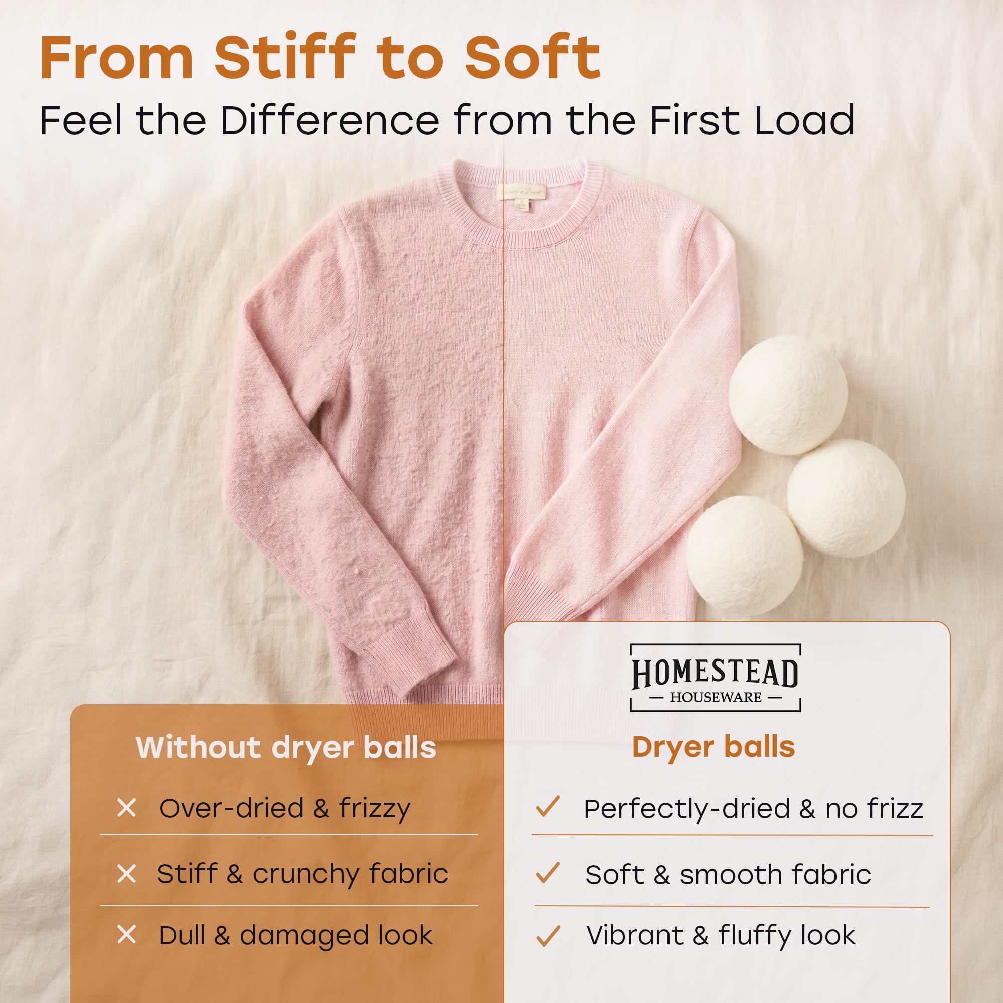 Homestead Houseware bolas atrapando pelo de mascota para ropa más limpia