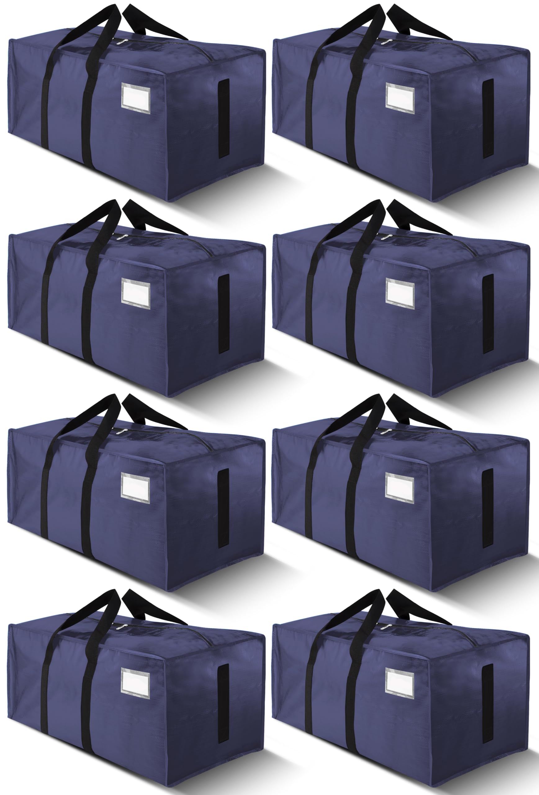HOMESURE vista frontal del paquete de 8 bolsas, capacidad y ahorro de espacio