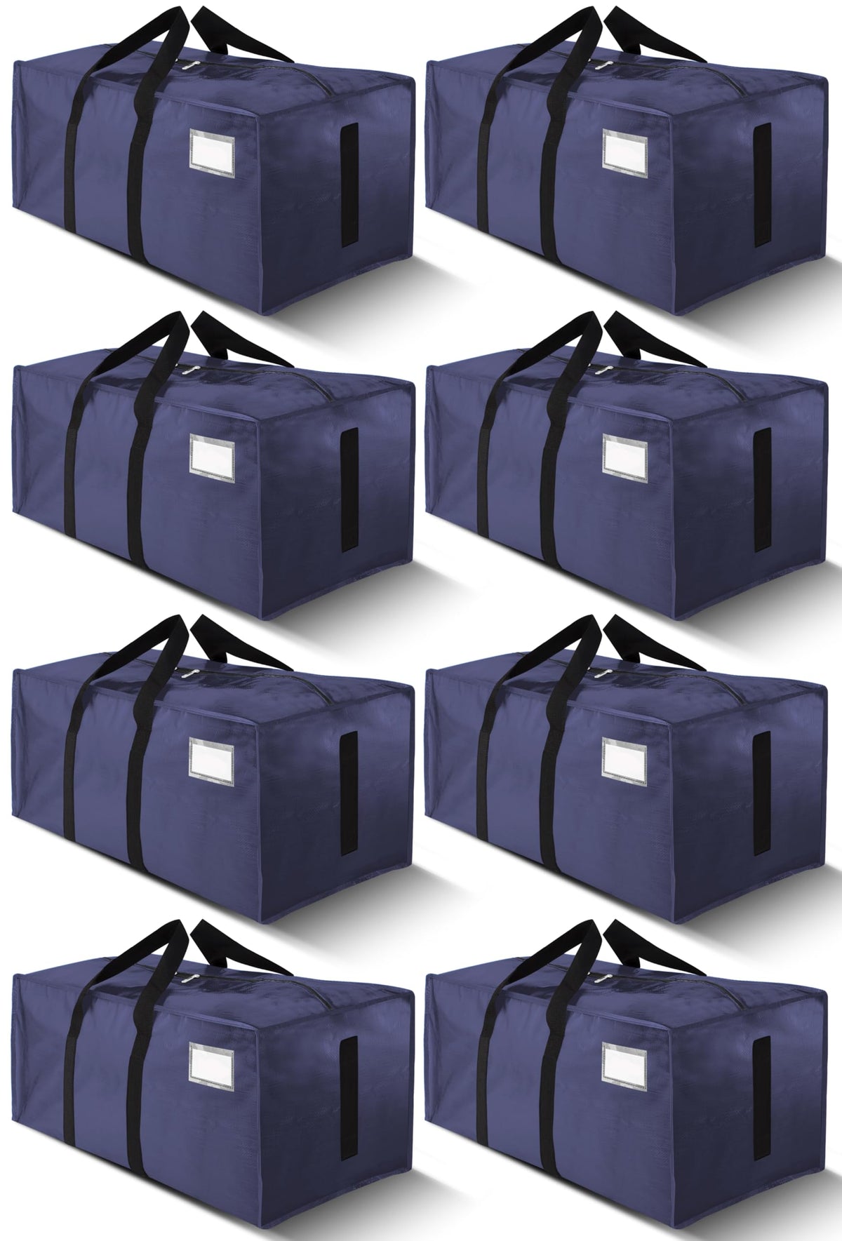 HOMESURE vista frontal del paquete de 8 bolsas, capacidad y ahorro de espacio