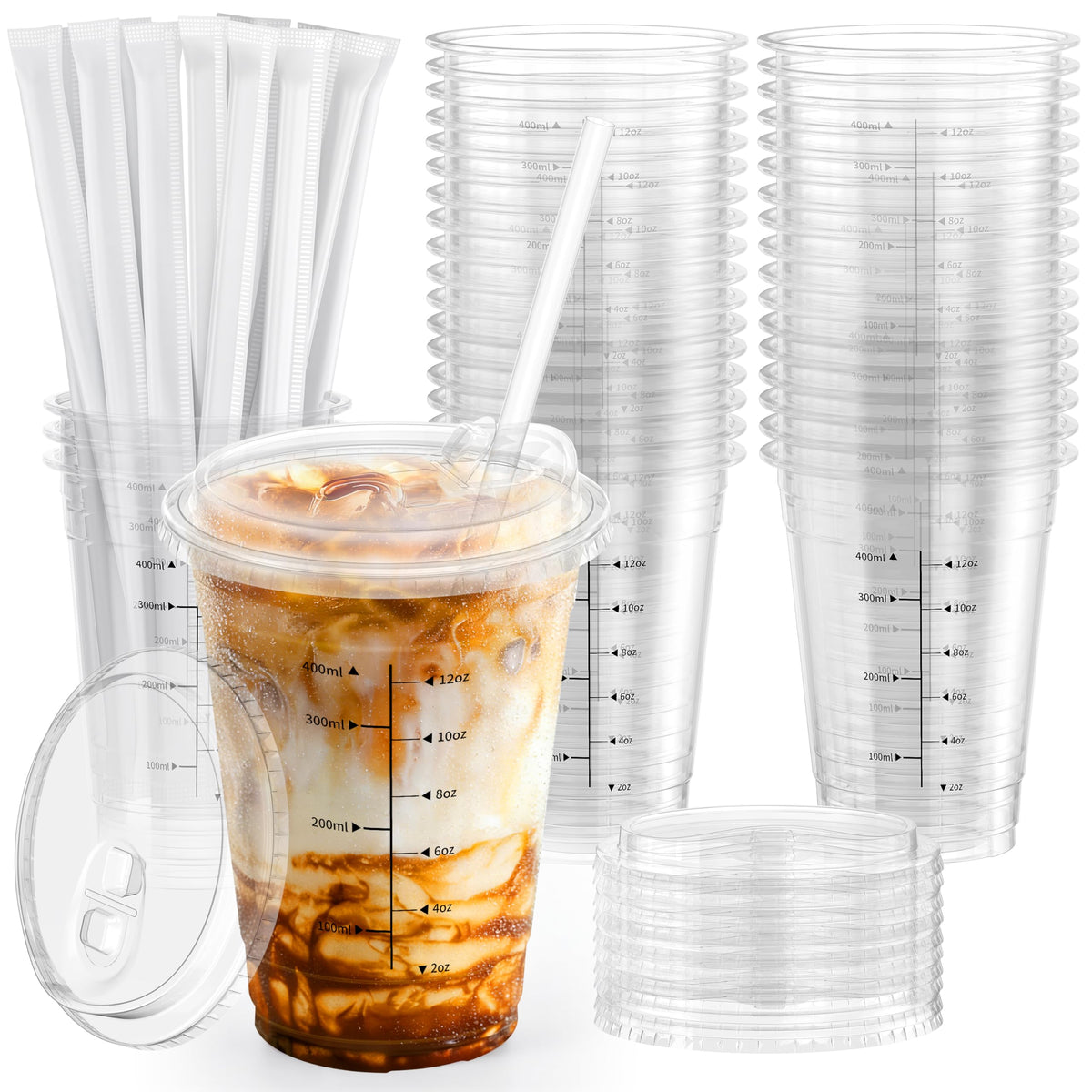 HomeVital vaso frontal 16 oz mostrando transparencia y acabado resistente