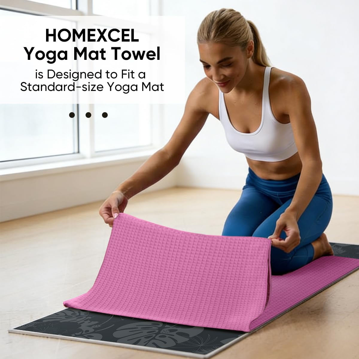 HOMEXCEL comparación tamaño con esterilla para cubrir toda la superficie