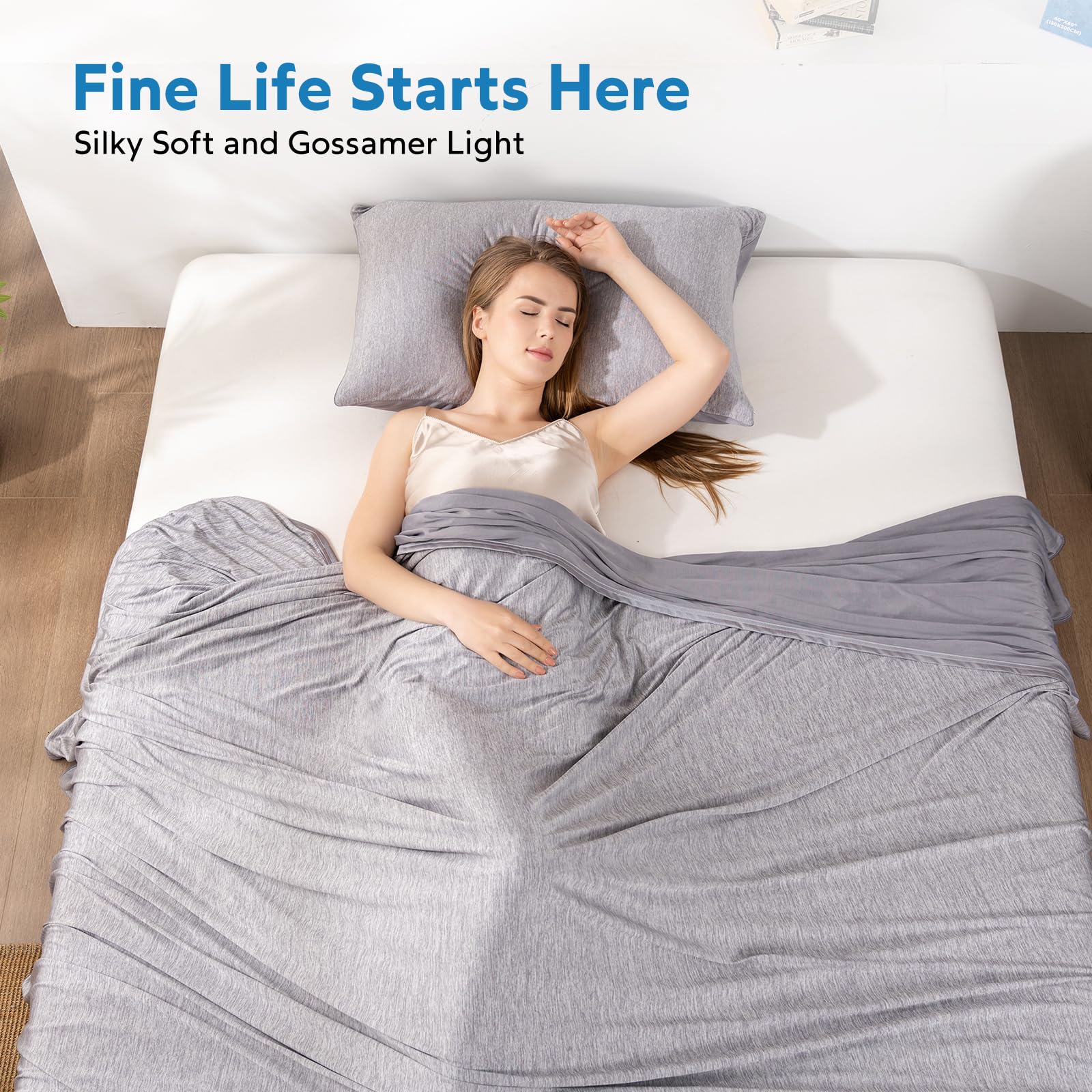 HOMFINE comparación de tamaño twin 60x80 con una almohada para escala