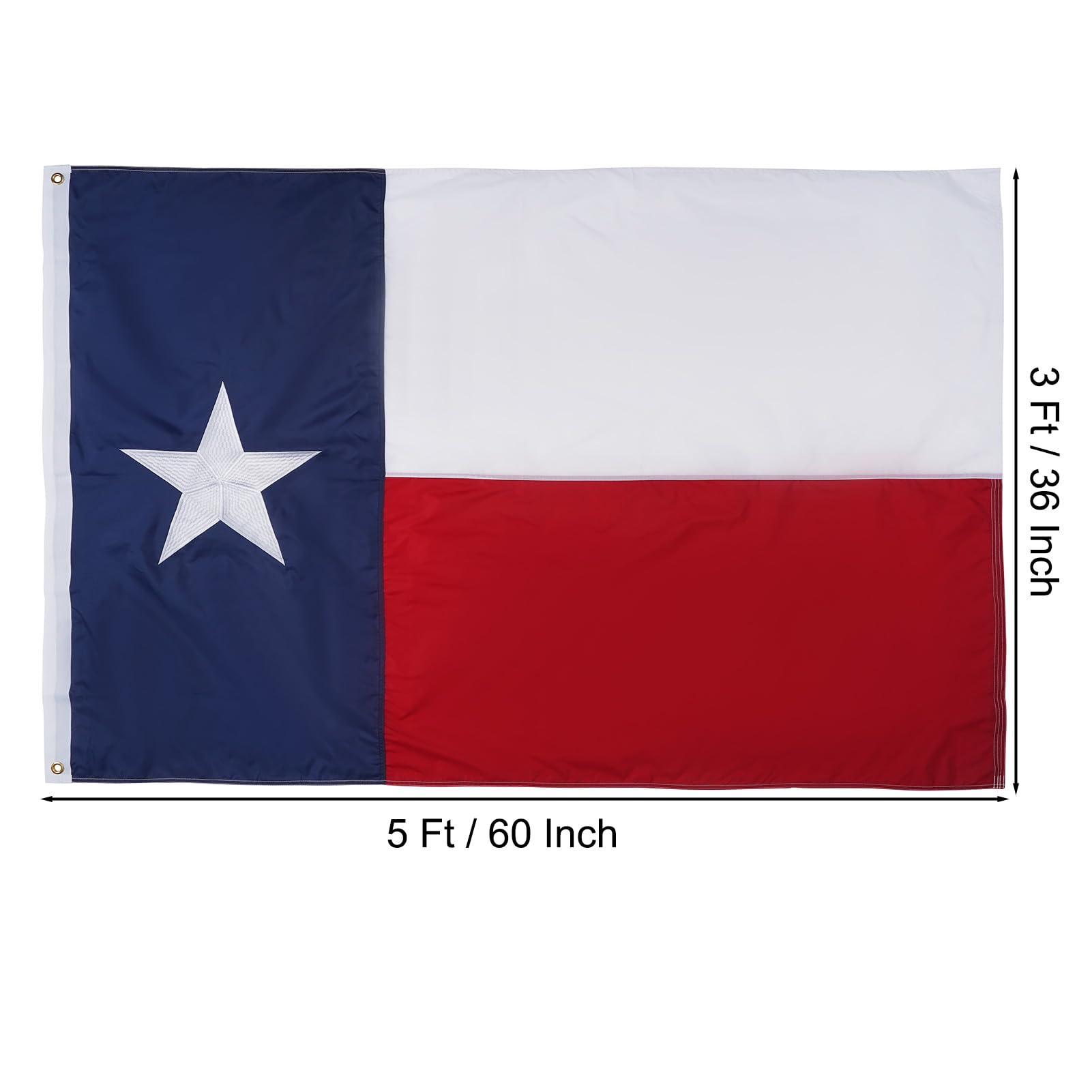 Homissor bandera doblada lista para envío y almacenaje ordenado