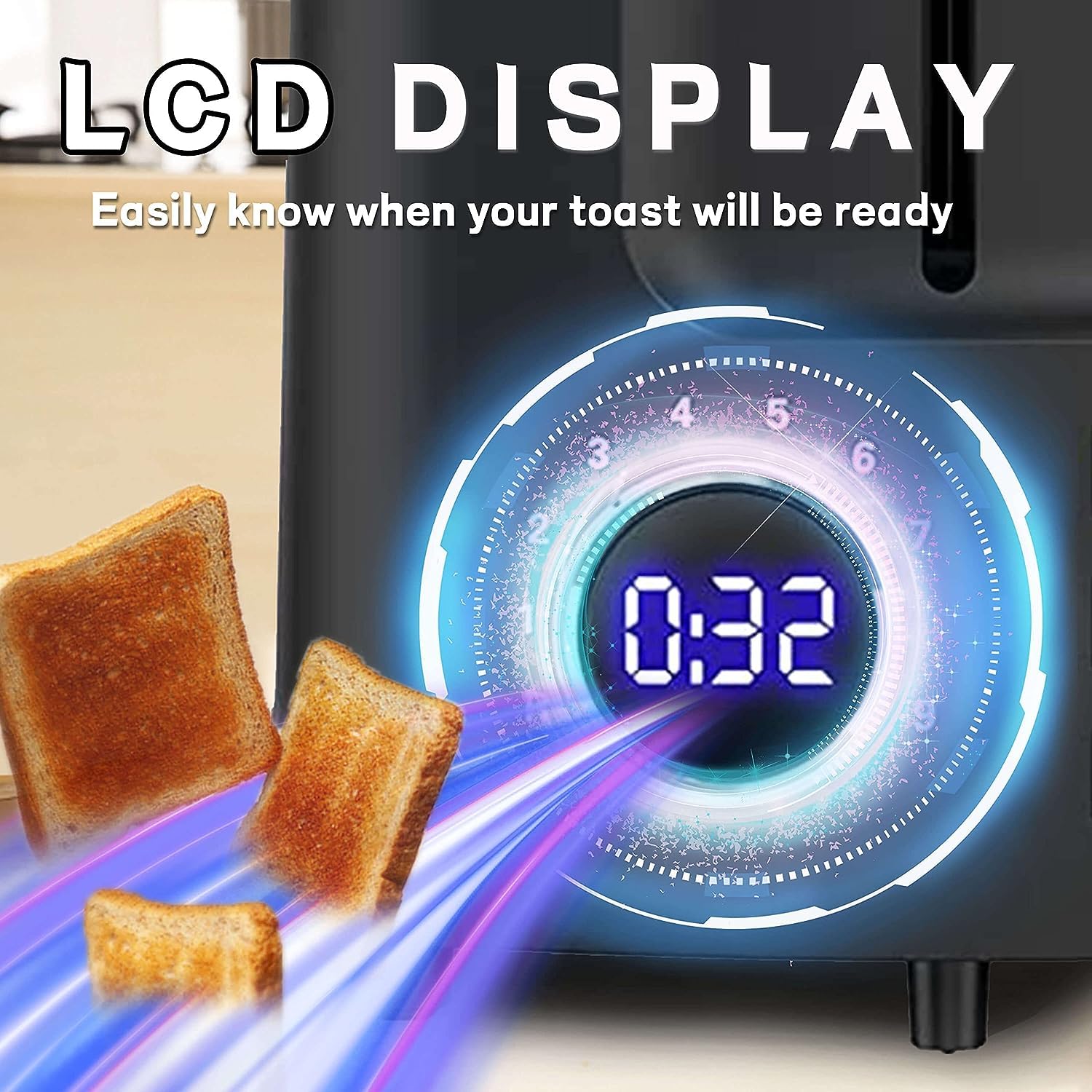 Hommater panel LCD con temporizador claro para control preciso del tostado