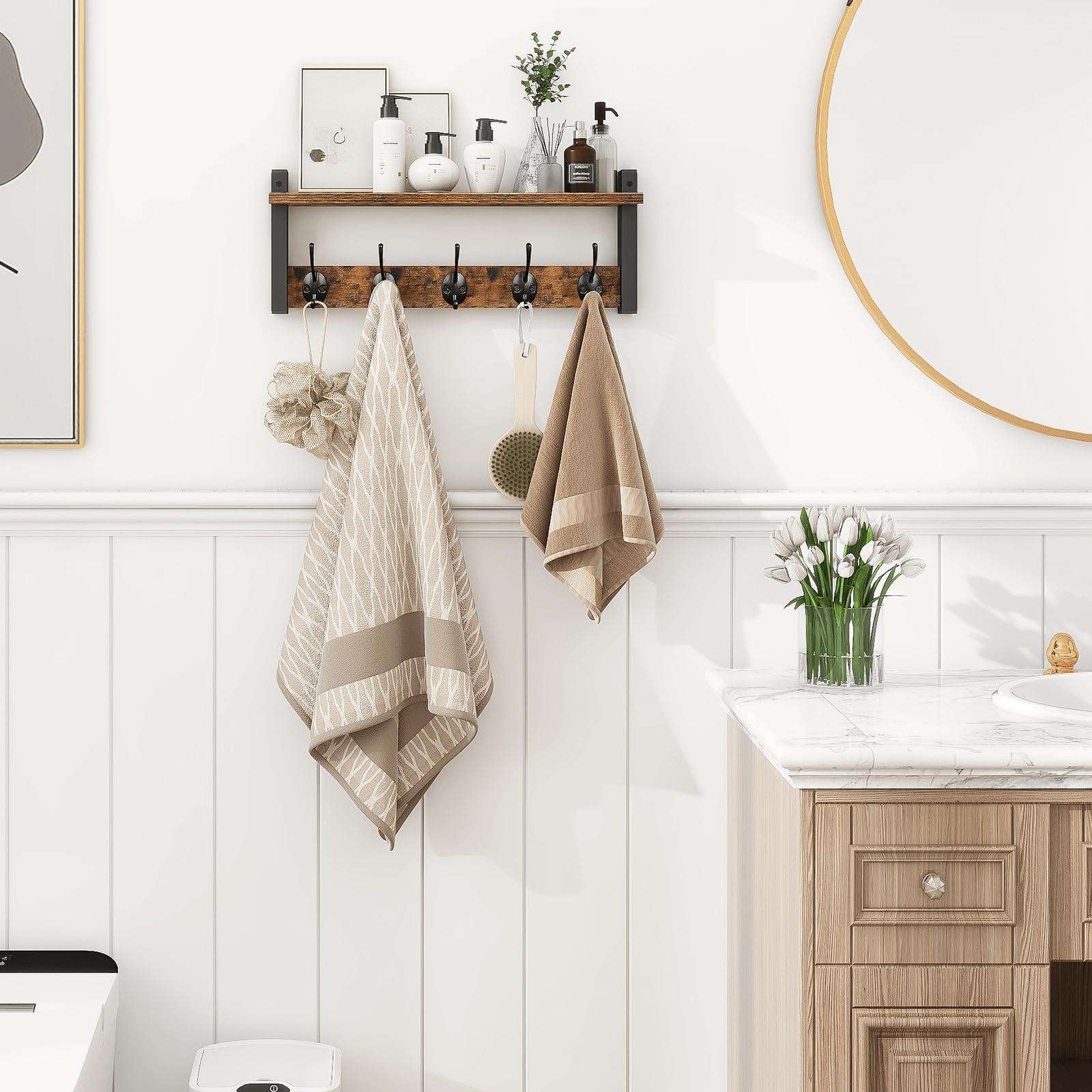 Homode textura de estante de madera rústica, aspecto decorativo y resistente