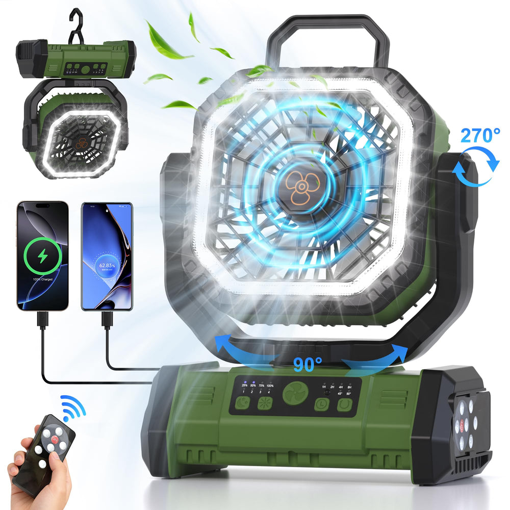 Honesorn ventilador en mano para mostrar tamaño compacto y portabilidad