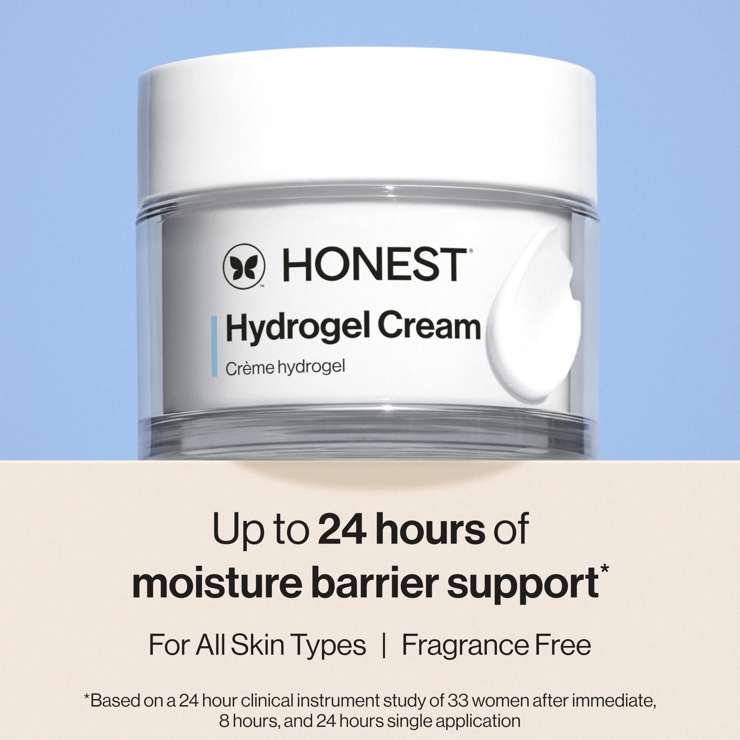 Honest Beauty textura en primer plano, gel acuoso que refresca la piel