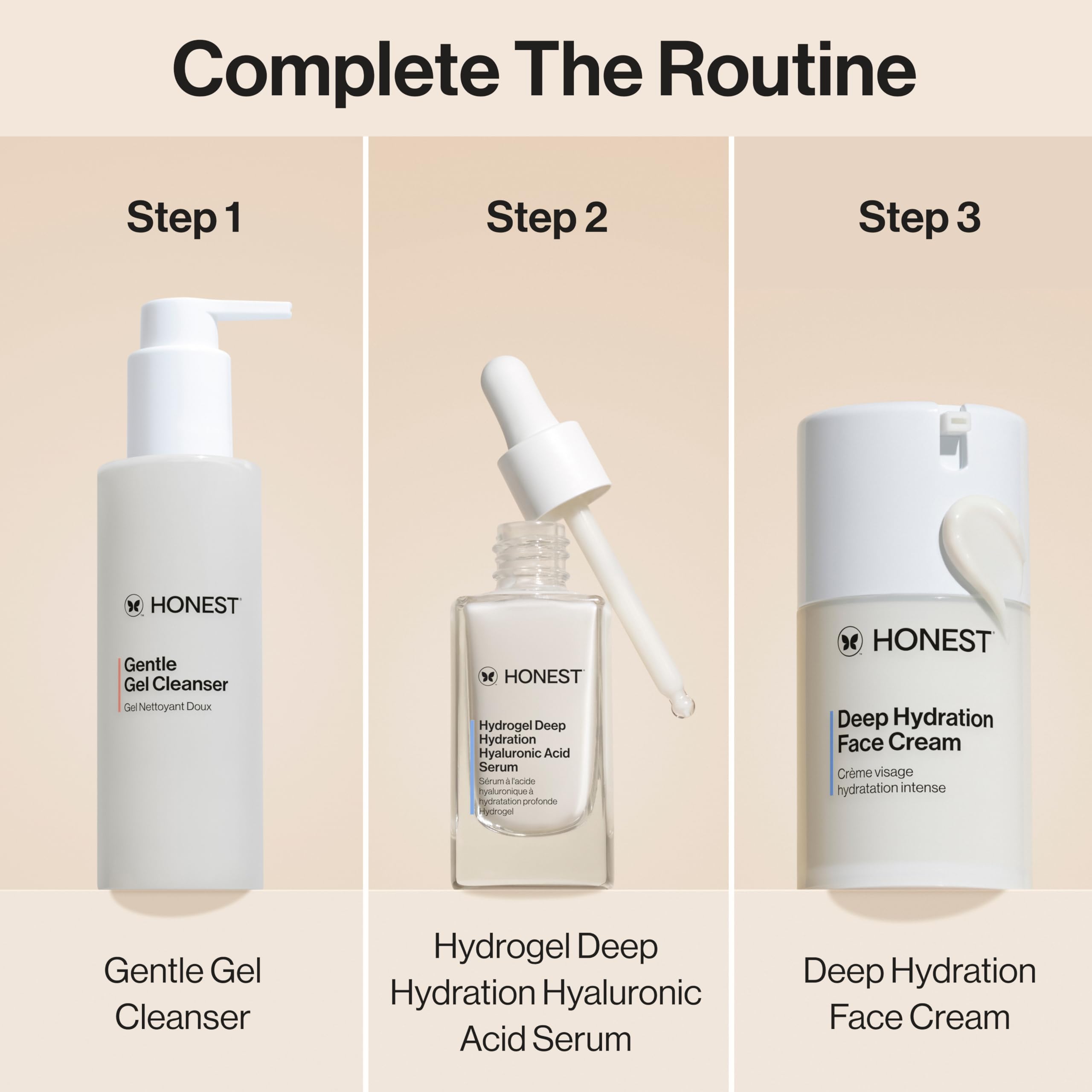 Honest Beauty etiqueta detalle con lista de ingredientes limpios