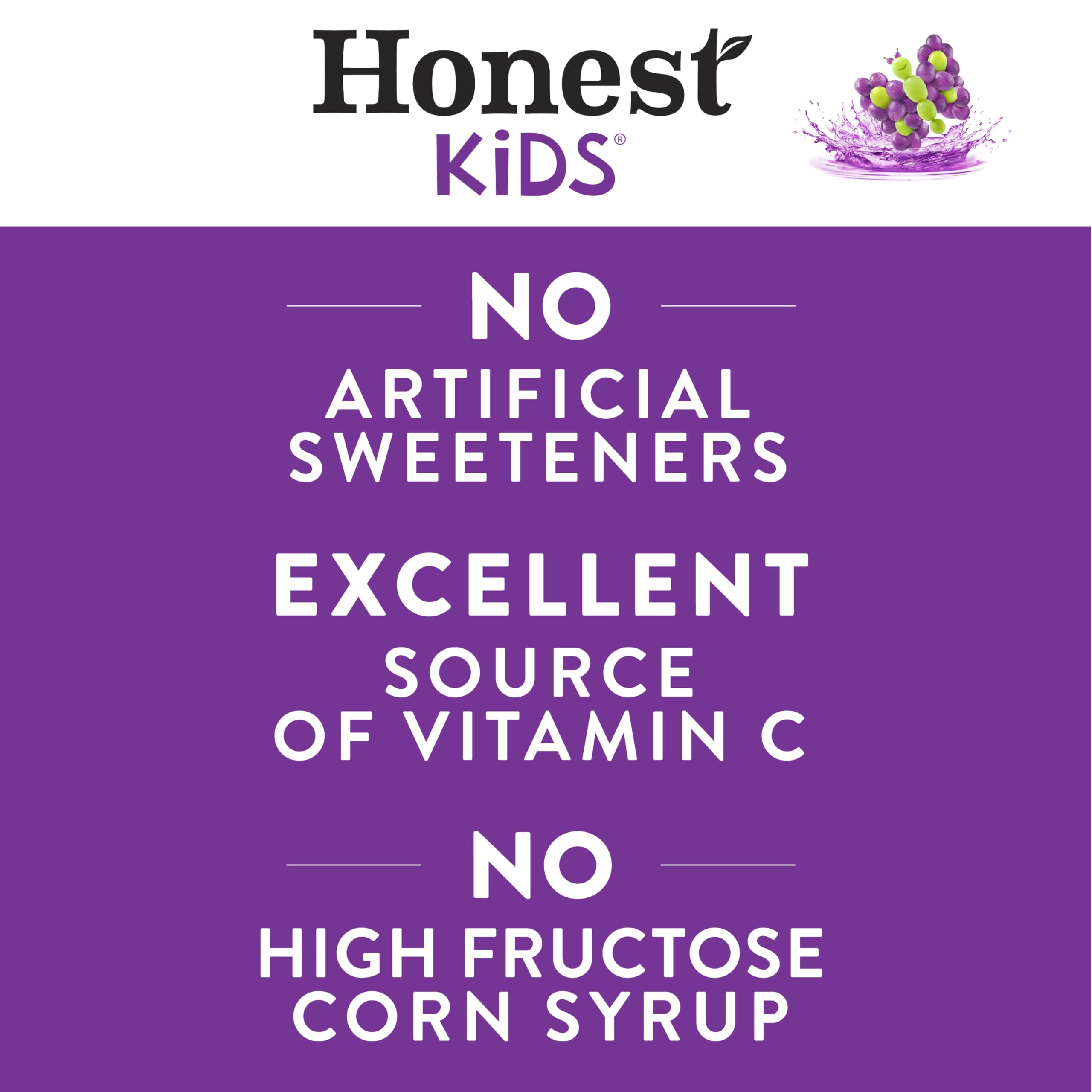 Honest Kids primer plano de la textura y color del jugo orgánico