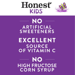 Honest Kids primer plano de la textura y color del jugo orgánico