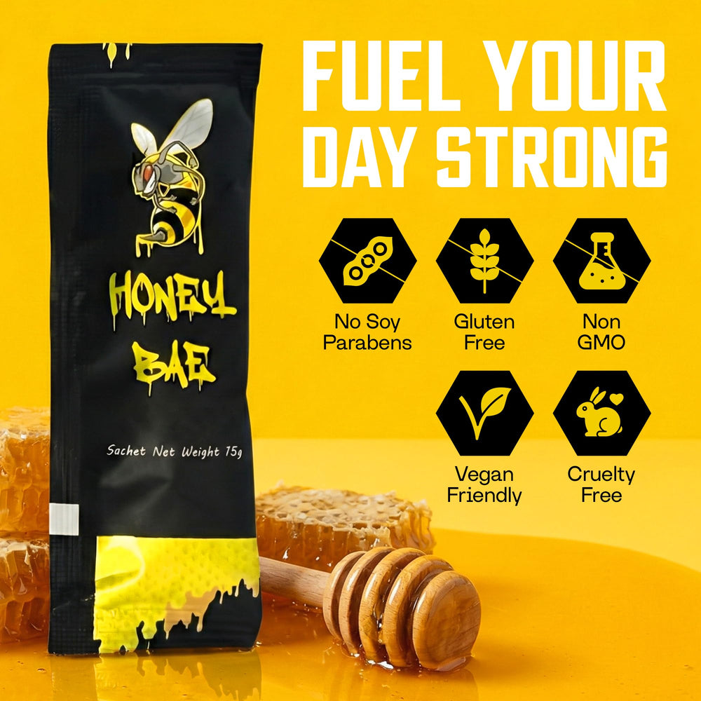 Honey Bae etiqueta con lista de ingredientes naturales y claridad informativa