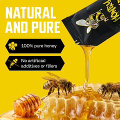 Honey Bae textura de miel en primer plano mostrando pureza y brillo