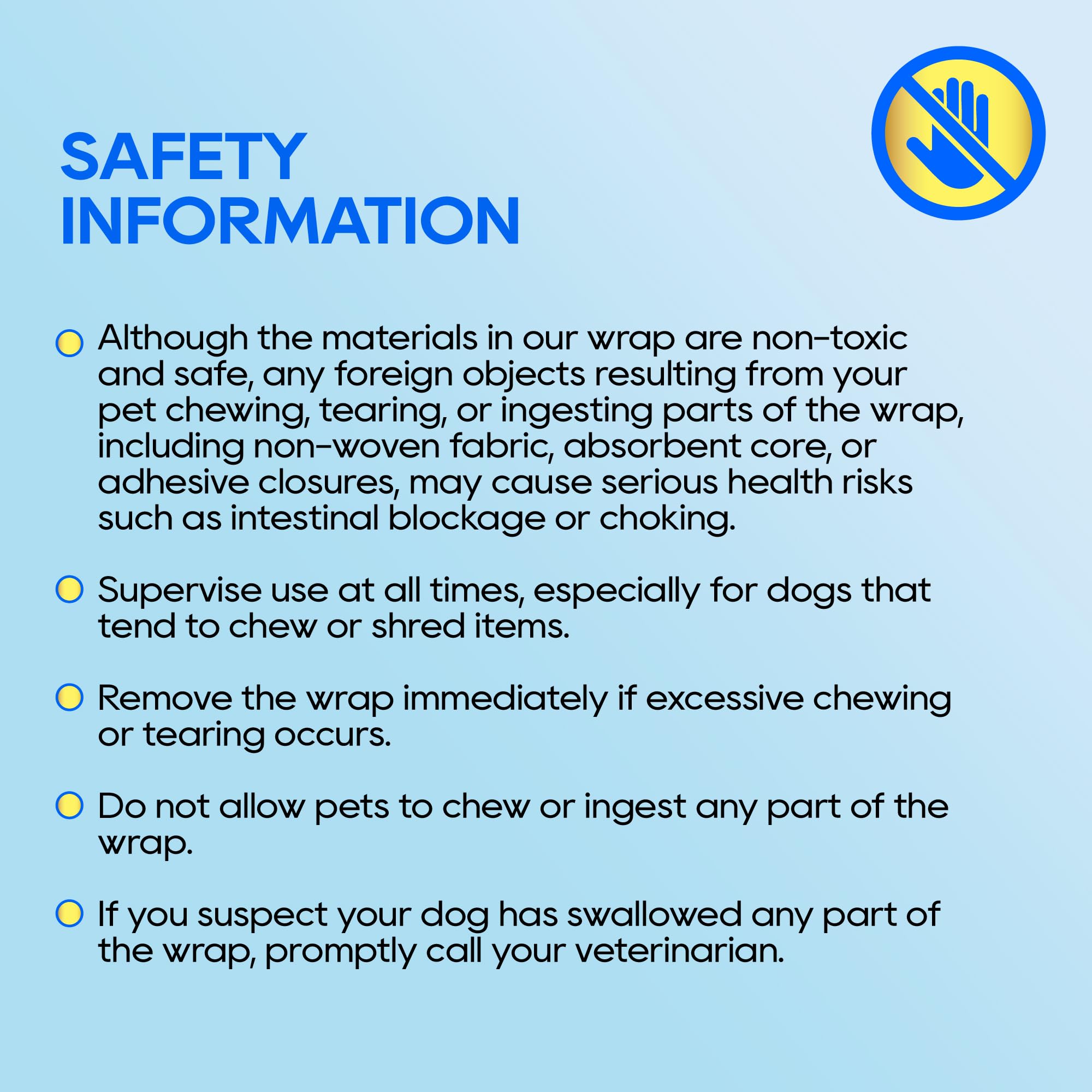 HONEY CARE perro relajado en sala usando venda, hogar limpio