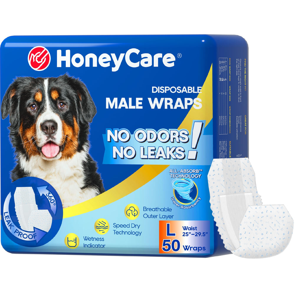 HONEY CARE paquete frontal mostrando el cubreano Large y beneficio de protección