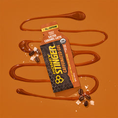 Honey Stinger gel junto a una moneda para comparar tamaño práctico