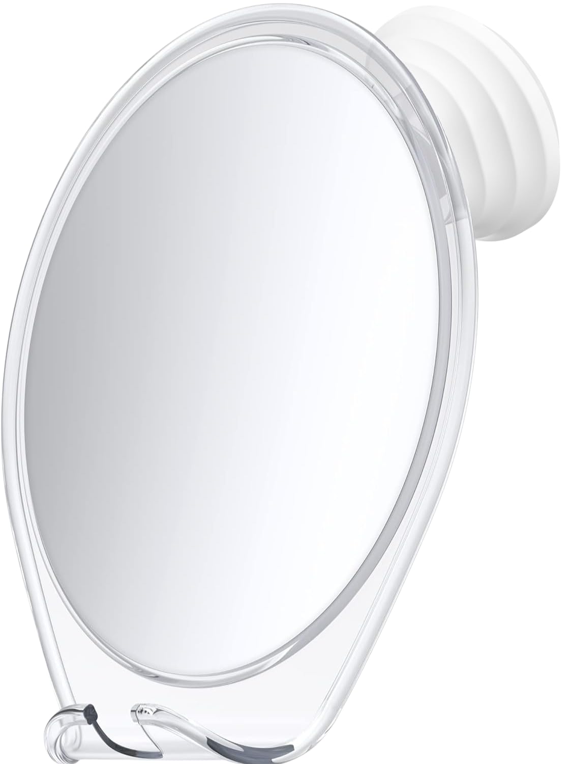 HONEYBULL espejo frontal blanco mostrando reflejo claro y beneficio antivaho