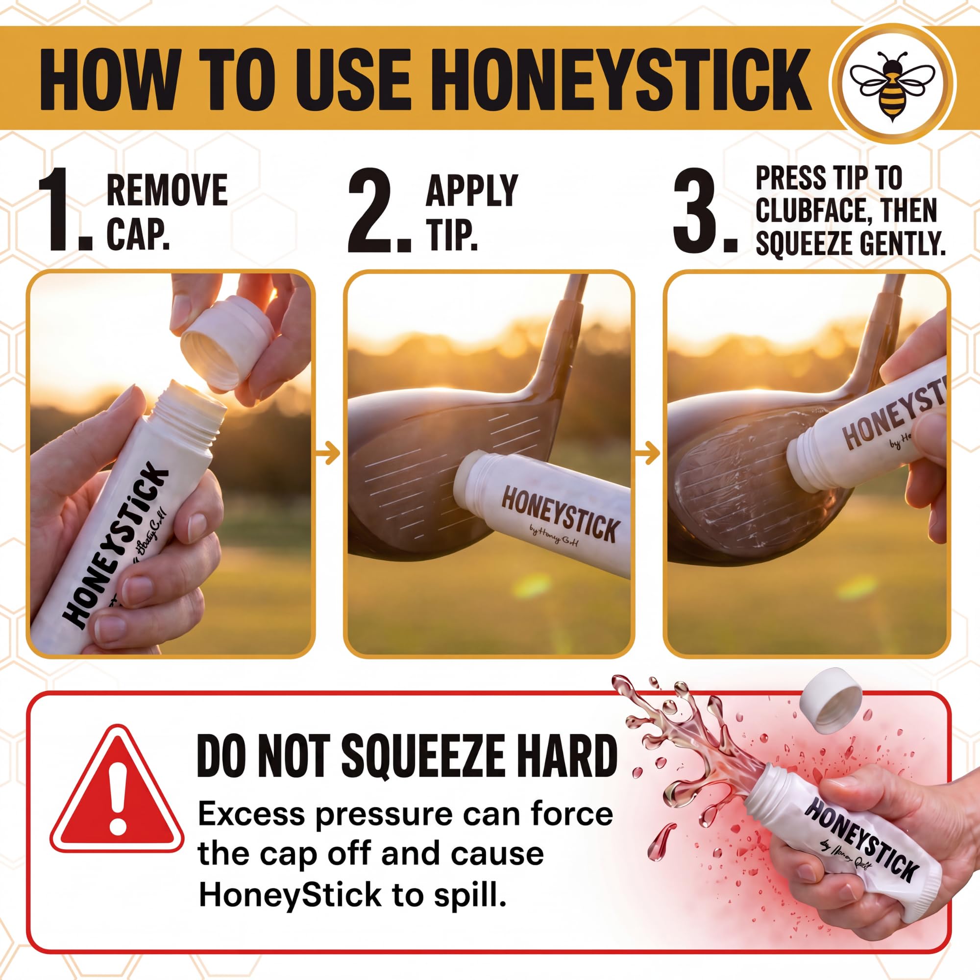 HoneyGolf HoneyStick textura del gel aplicable que mejora la fricción