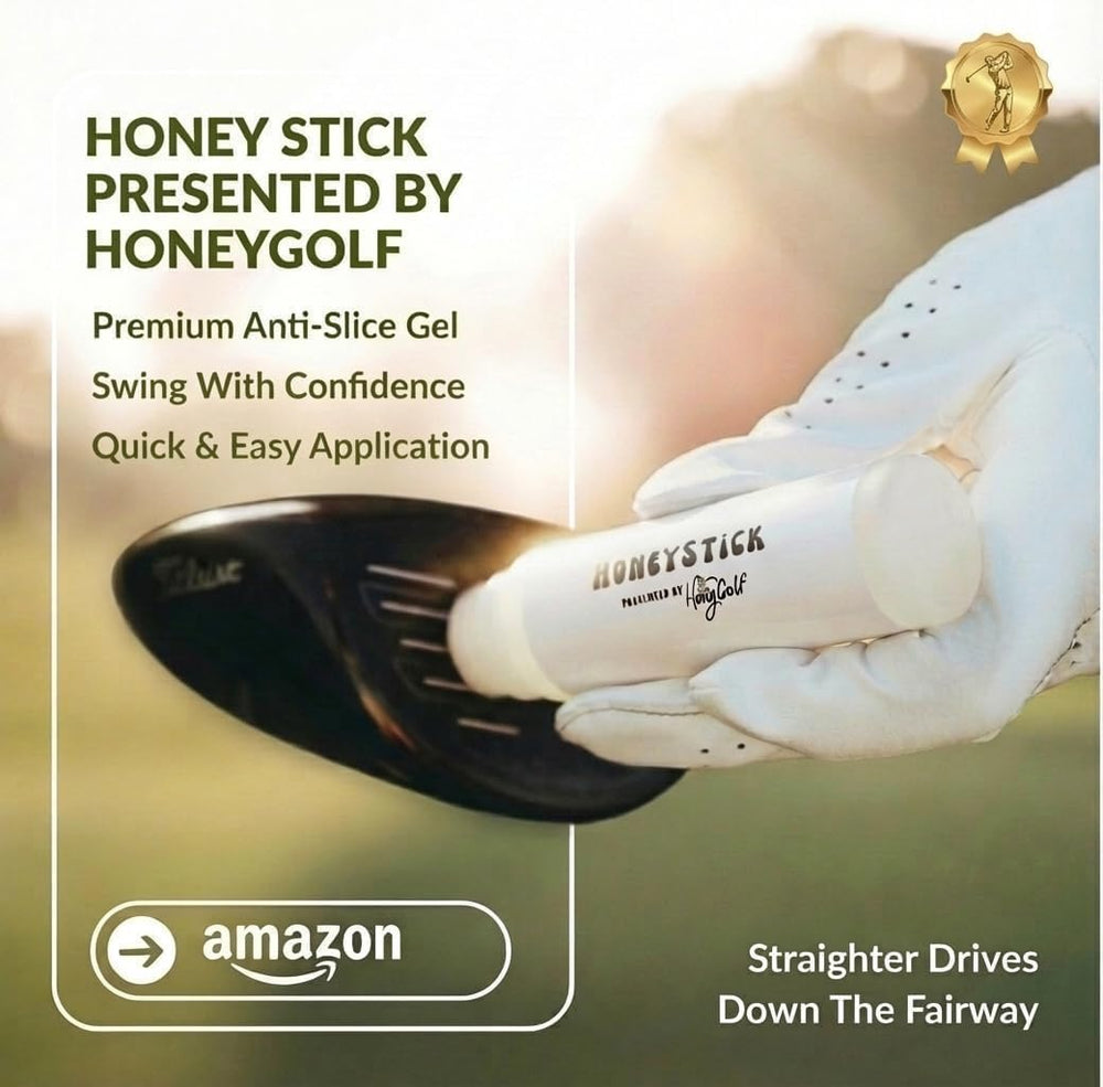 HoneyGolf HoneyStick dentro de una bolsa de golf listo para usar durante rondas