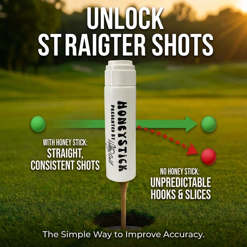 HoneyGolf HoneyStick marca visible de impacto en la cara de un hierro