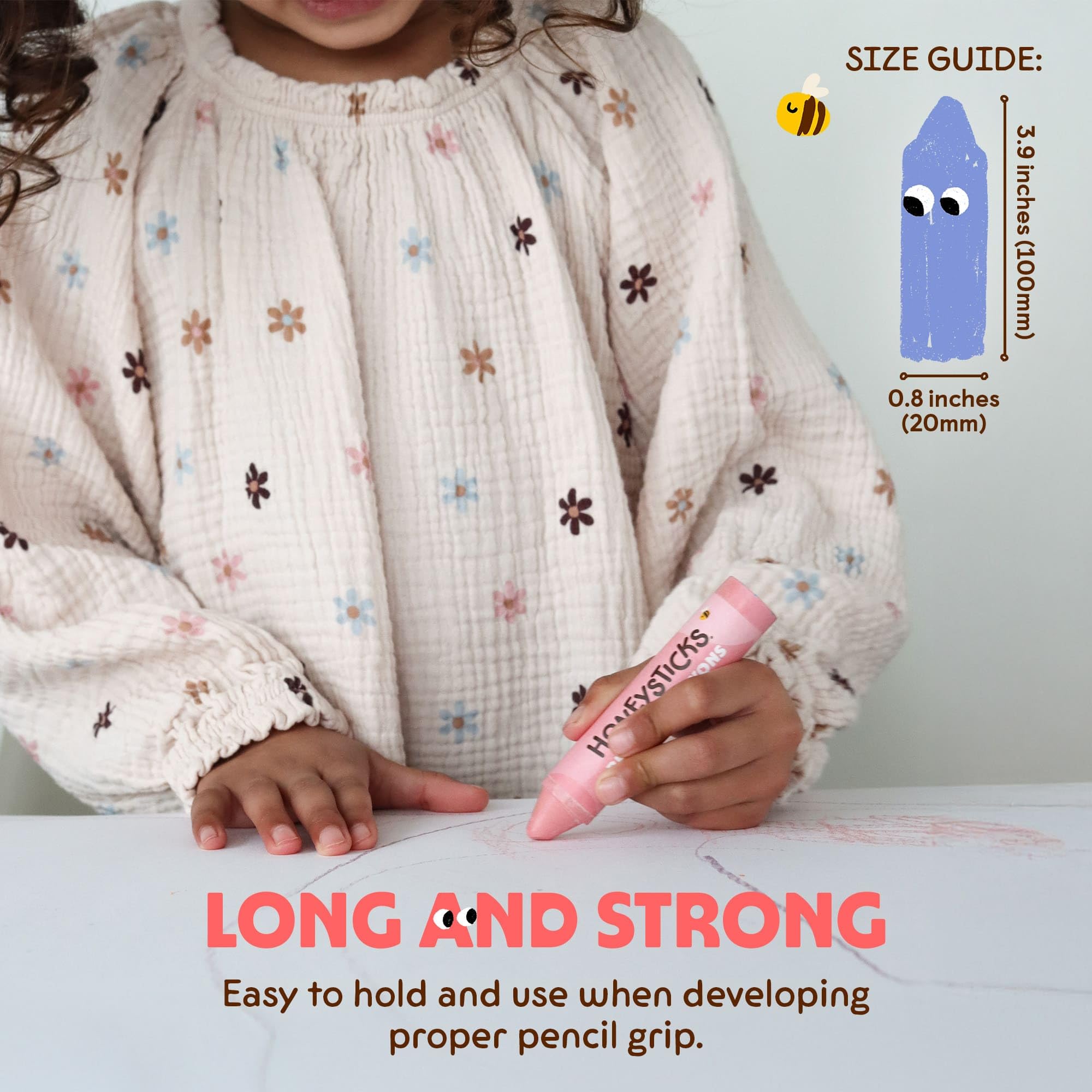 Honeysticks envoltorio del crayon para uso limpio y transporte sin manchas