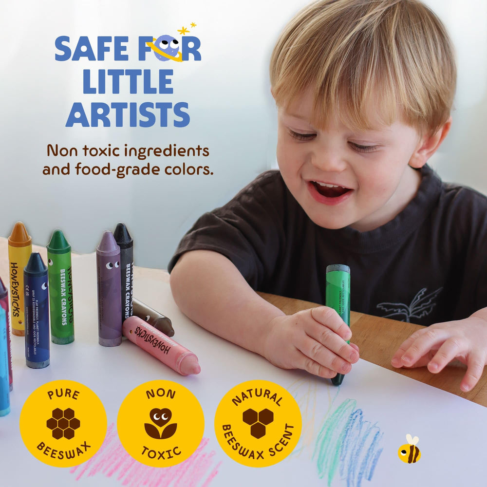 Honeysticks trazos sobre papel demostrando cobertura uniforme y colores intensos
