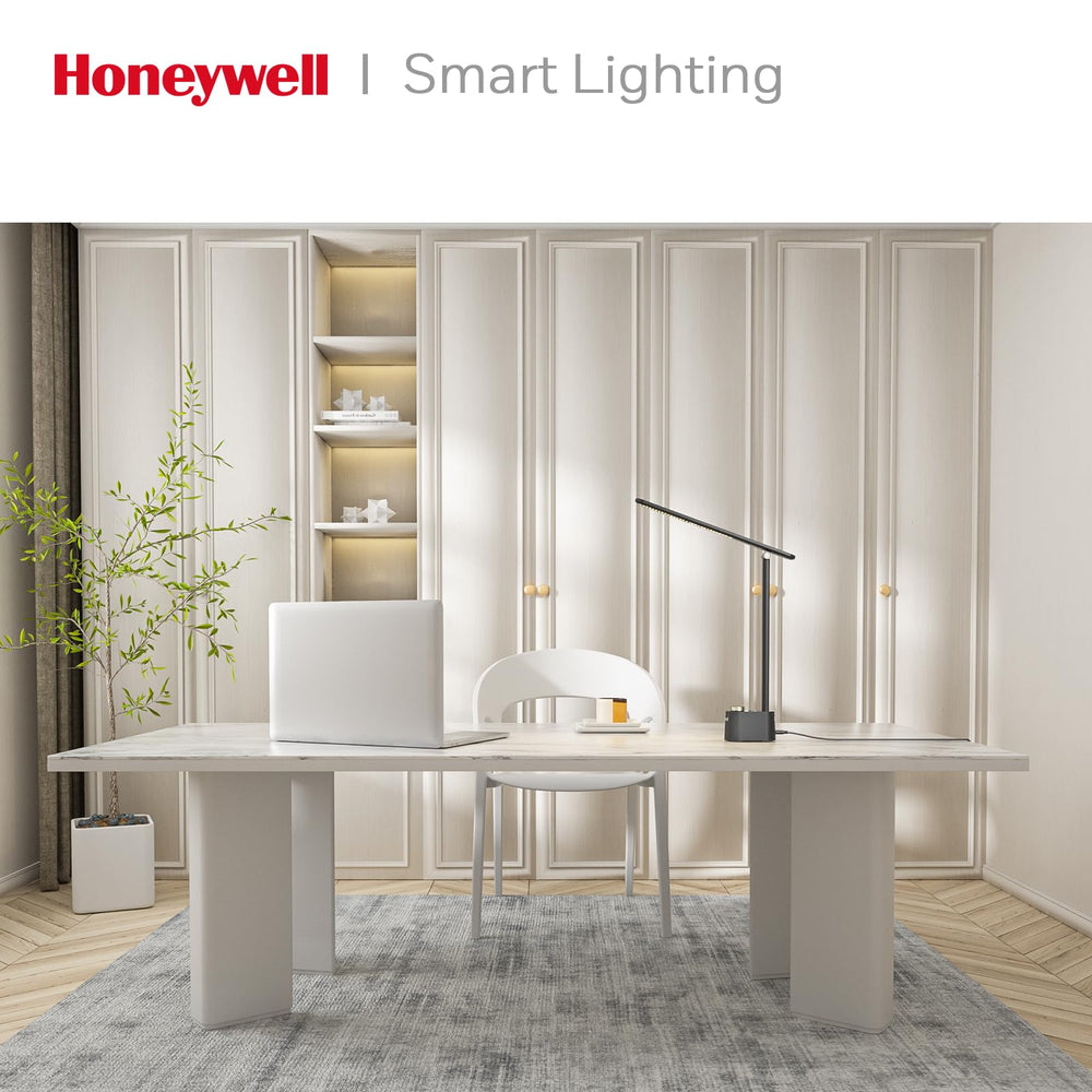 Honeywell lámpara en ambiente de lectura relajada, tonos ajustables según necesidad