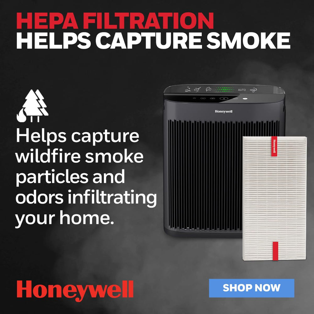 Honeywell filtro HEPA R vista lateral mostrando grosor y construcción robusta