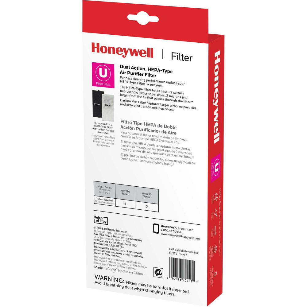 Honeywell filtro U empaque sellado listo para reemplazo y garantía