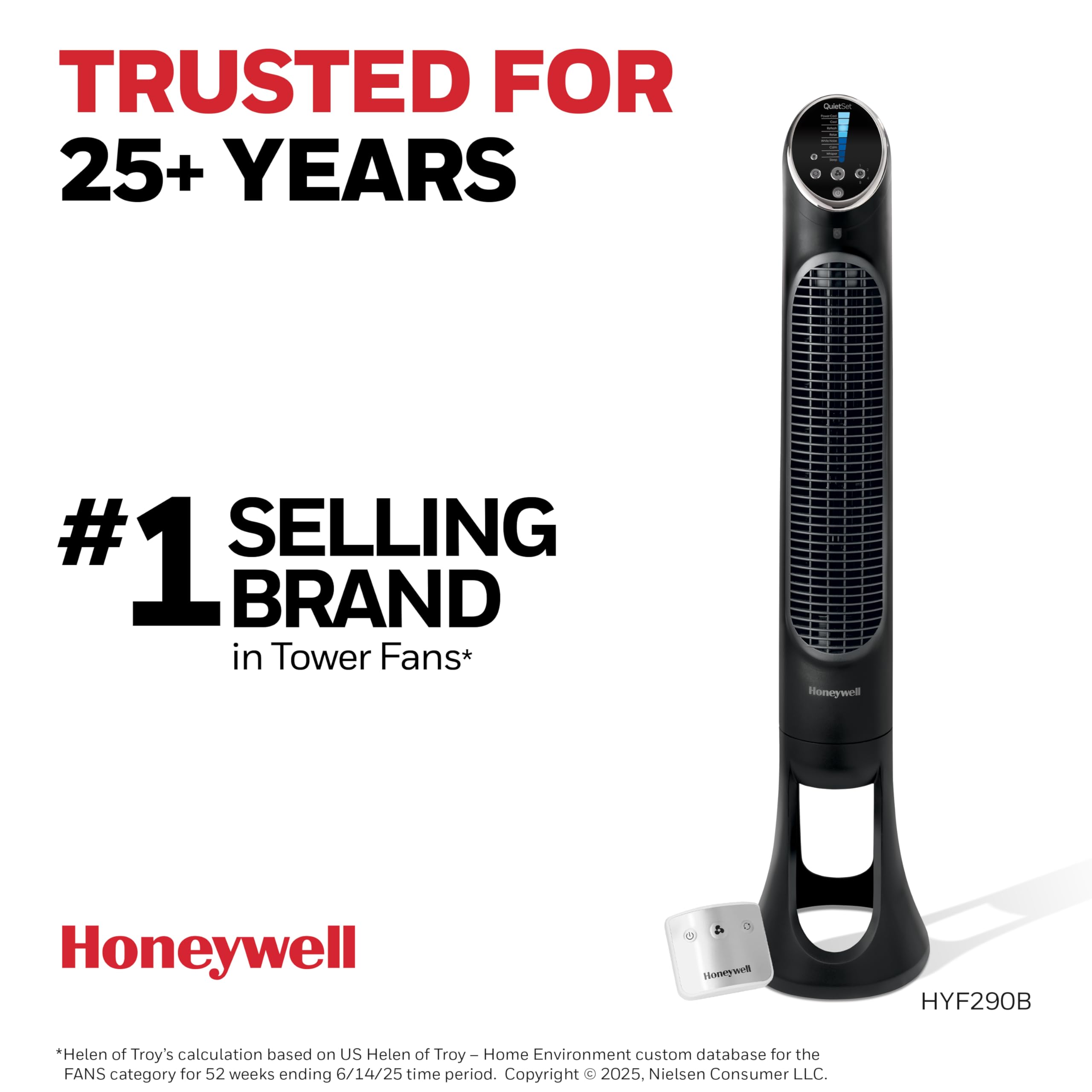 Honeywell HYF290B colocado en un salón moderno demostrando estética y funcionalidad