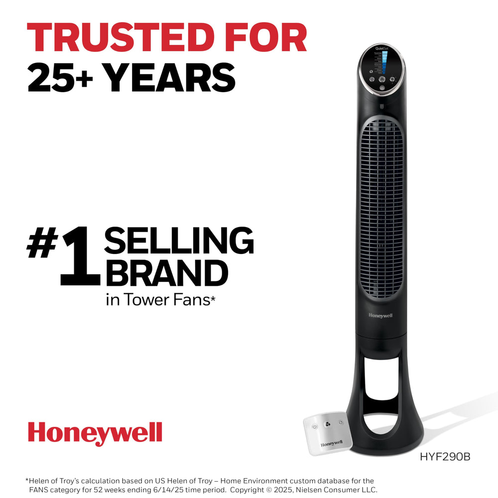 Honeywell HYF290B colocado en un salón moderno demostrando estética y funcionalidad
