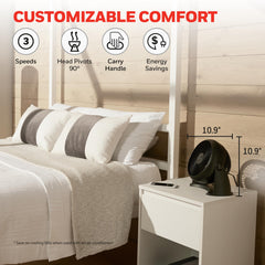 Honeywell TurboForce montado en pared ahorrando espacio y ventilando