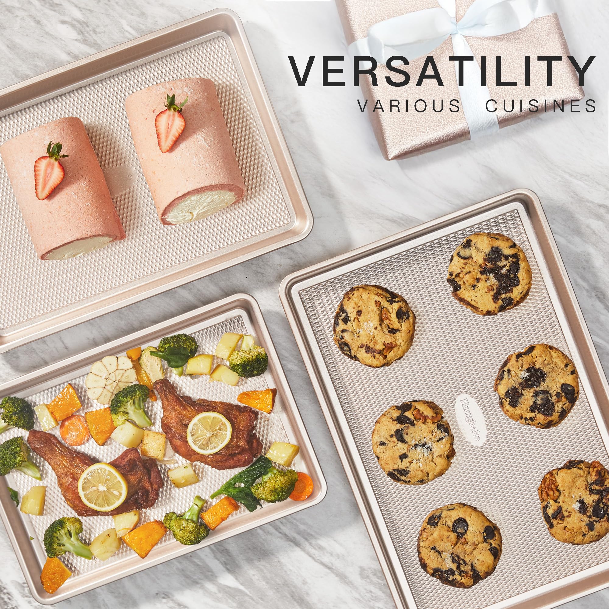 HONGBAKE bandeja con galletas recién horneadas liberación fácil